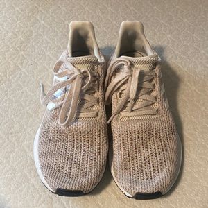 Adidas Women's Swift Run Beige Athletic Shoes